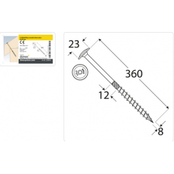 DMX 320836 - CT 08360 Wkręt ciesielski 8x360 - (50/op) 